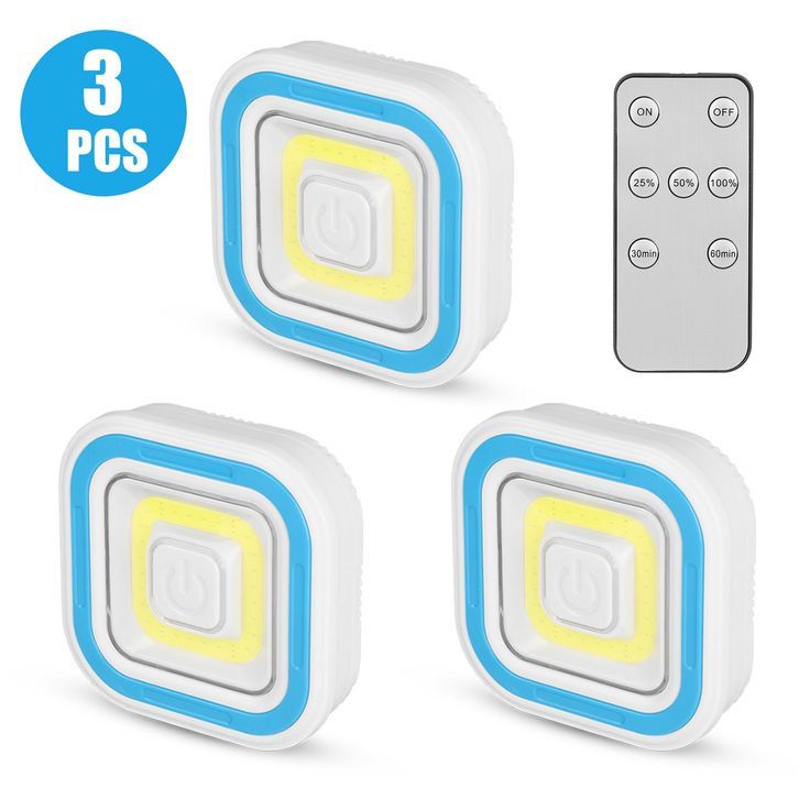 Kit com 3 Lâmpadas LED + controlo remoto